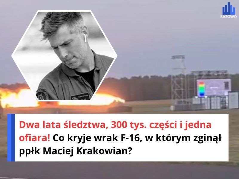 Dwa lata śledztwa, 300 tys. części i jedna ofiara! Co kryje wrak F-16, w którym zginął ppłk Maciej Krakowian?